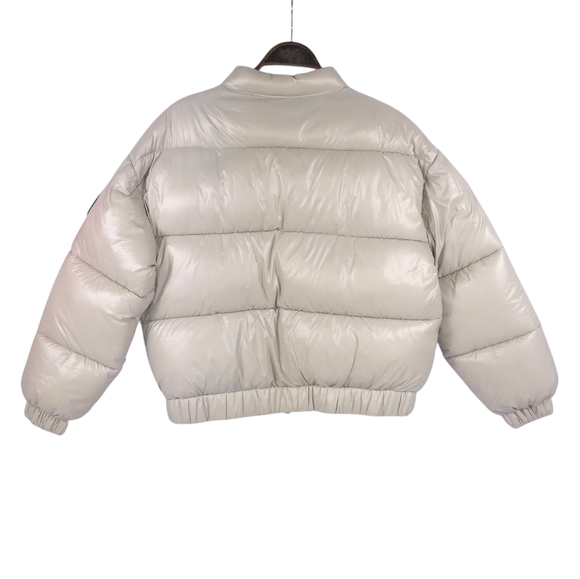 SAVE THE DUCK Shira Puffer Jacket Bomber Coat Off White Warm Plumtech Down - Picture 5 of 14